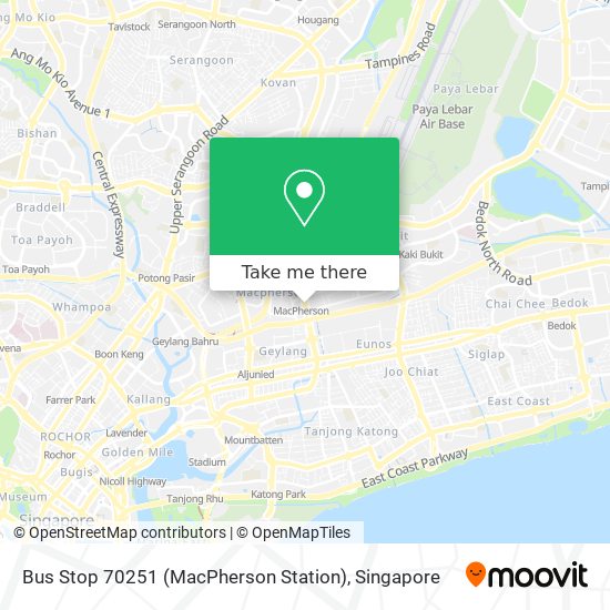 Bus Stop 70251 (MacPherson Station) map