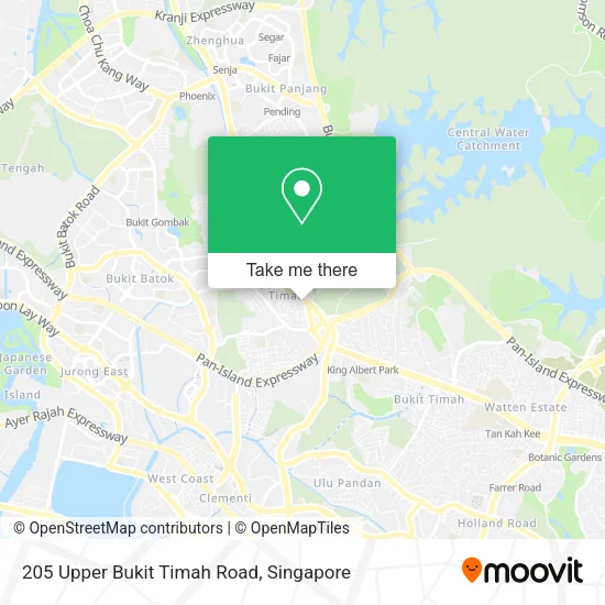 205 Upper Bukit Timah Road map