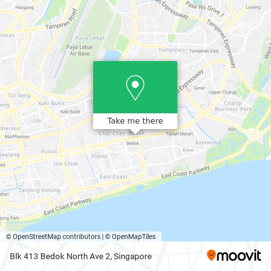 Blk 413 Bedok North Ave 2 map