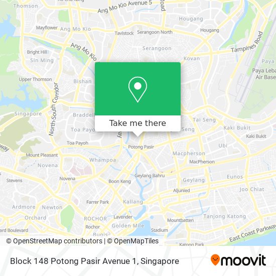 Block 148 Potong Pasir Avenue 1 map