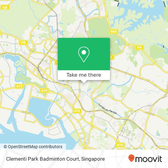 Clementi Park Badminton Court map