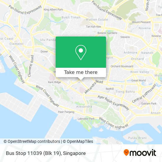 Bus Stop 11039 (Blk 19) map