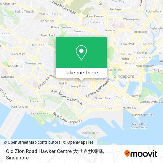 Old Zion Road Hawker Centre 大世界炒粿條 map