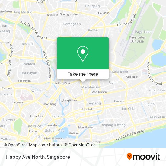 Happy Ave North map