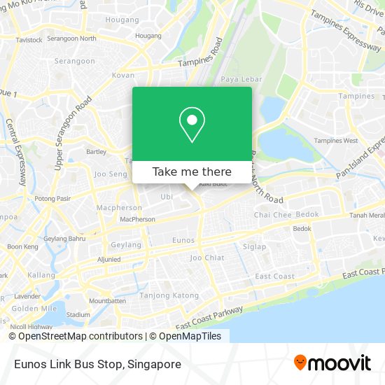 Eunos Link Bus Stop map