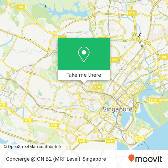 Concierge @ION B2 (MRT Level) map