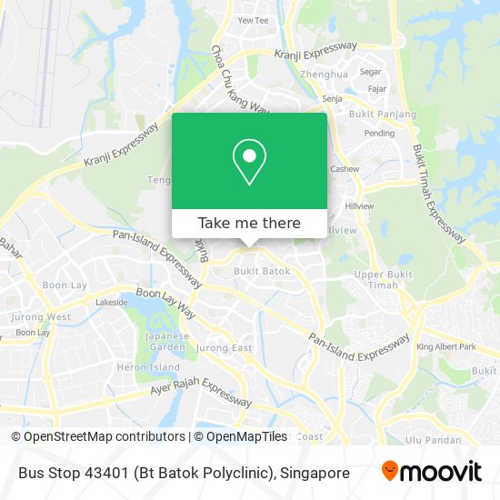 Bus Stop 43401 (Bt Batok Polyclinic) map