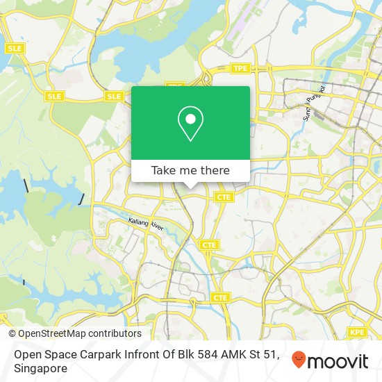 Open Space Carpark Infront Of Blk 584 AMK St 51地图