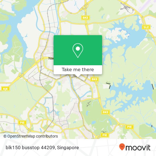 blk150 busstop 44209 map