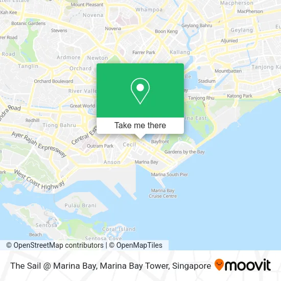 The Sail @ Marina Bay, Marina Bay Tower map