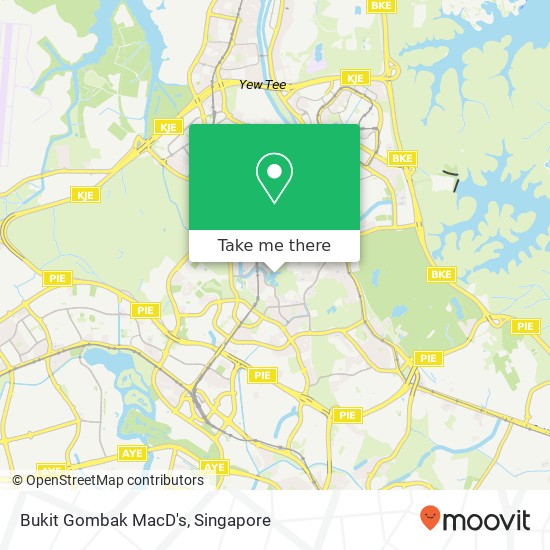 Bukit Gombak MacD's map