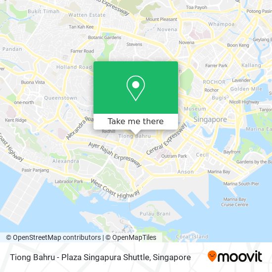 Tiong Bahru - Plaza Singapura Shuttle map