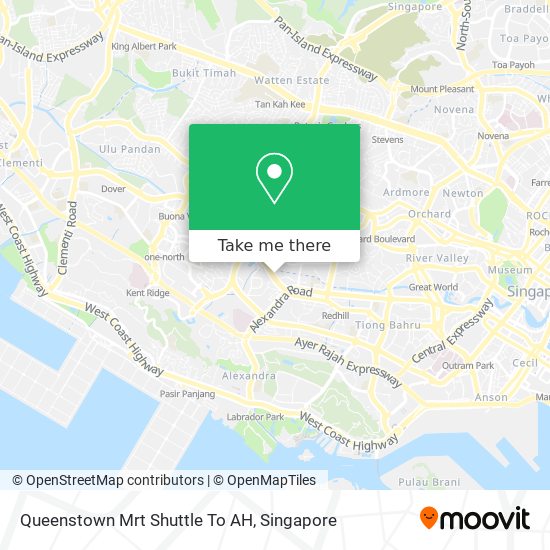 Queenstown Mrt Shuttle To AH map