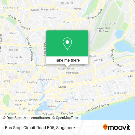 Bus Stop, Circuit Road B05地图
