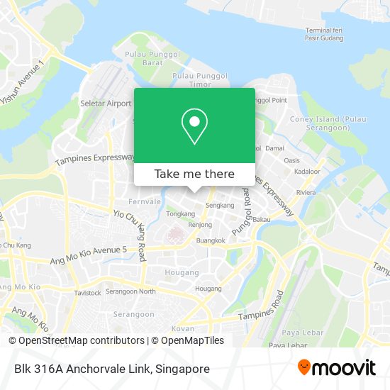 Blk 316A Anchorvale Link地图