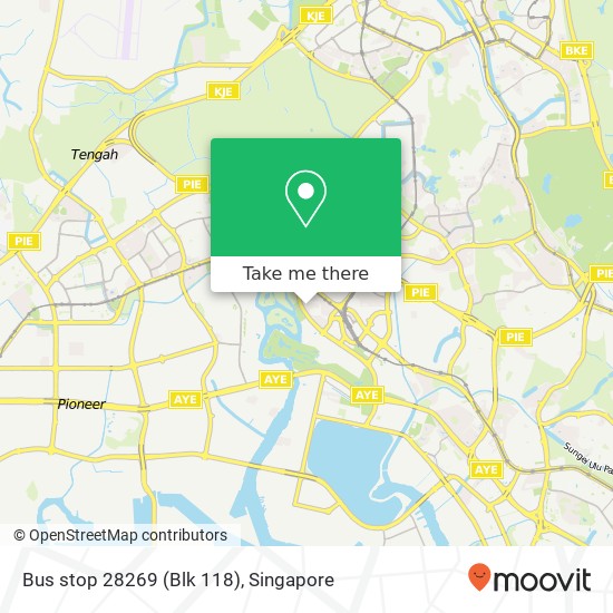 Bus stop 28269 (Blk 118) map