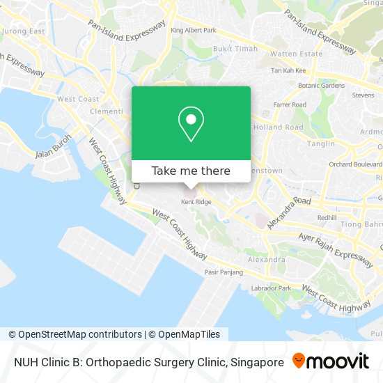NUH Clinic B: Orthopaedic Surgery Clinic map