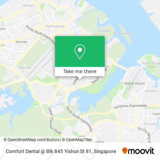 Comfort Dental @ Blk 845 Yishun St 81 map