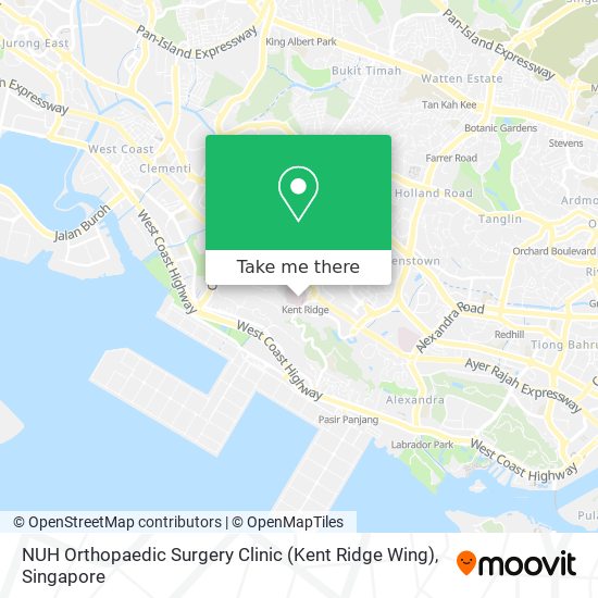 NUH Orthopaedic Surgery Clinic (Kent Ridge Wing) map