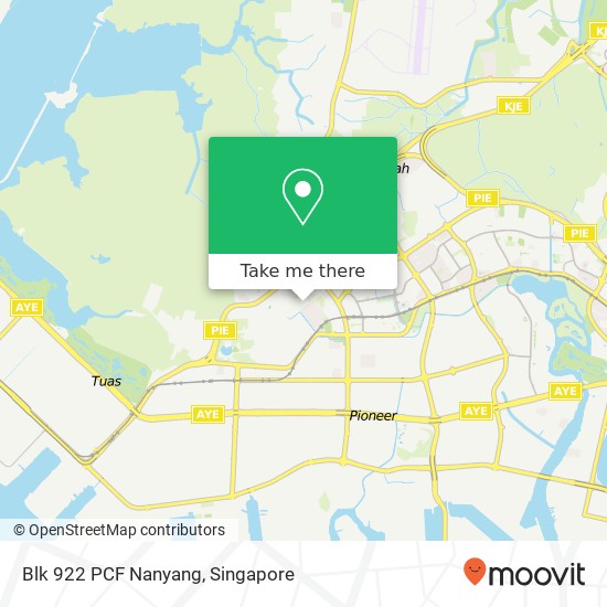 Blk 922 PCF Nanyang地图