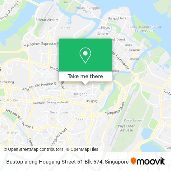 Bustop along Hougang Street 51 Blk 574地图