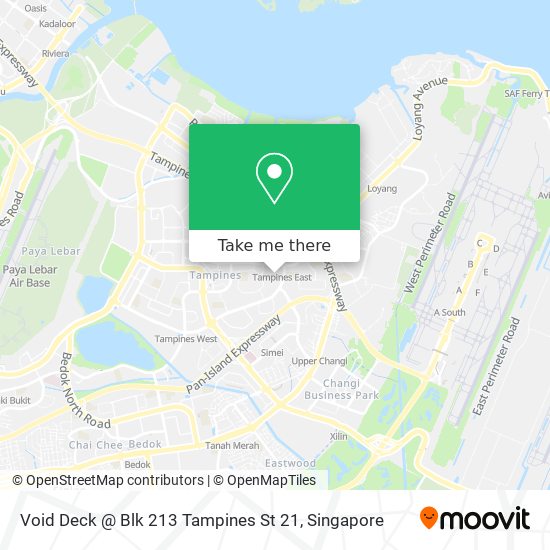 Void Deck @ Blk 213 Tampines St 21 map