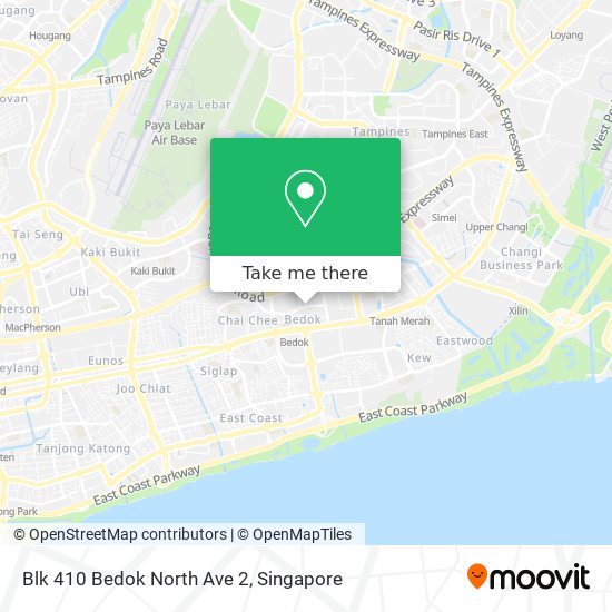 Blk 410 Bedok North Ave 2 map