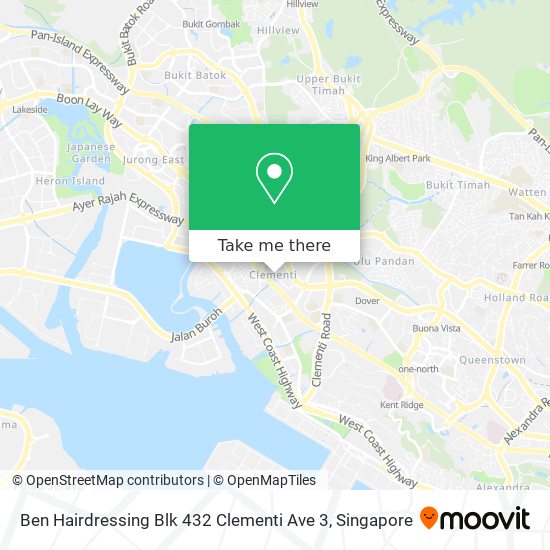 Ben Hairdressing Blk 432 Clementi Ave 3 map