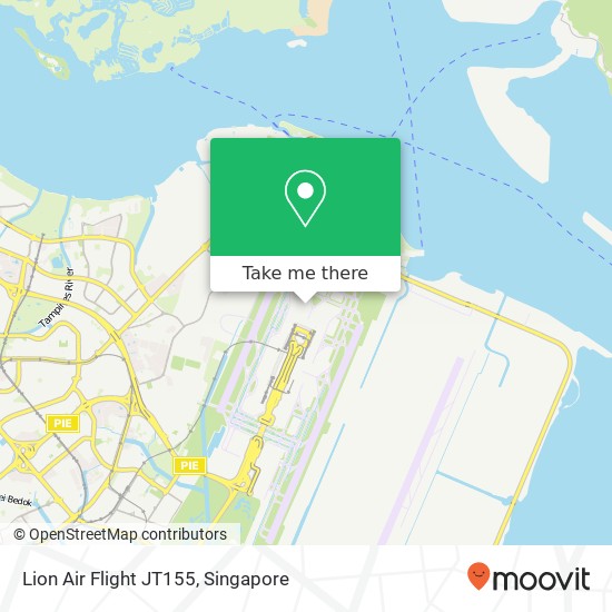 Lion Air Flight JT155 map