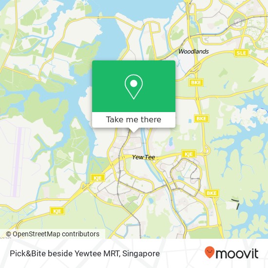 Pick&Bite beside Yewtee MRT map