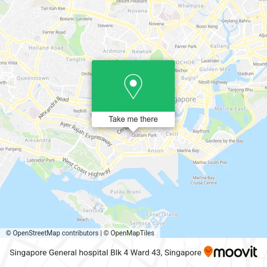 Singapore General hospital Blk 4 Ward 43 map