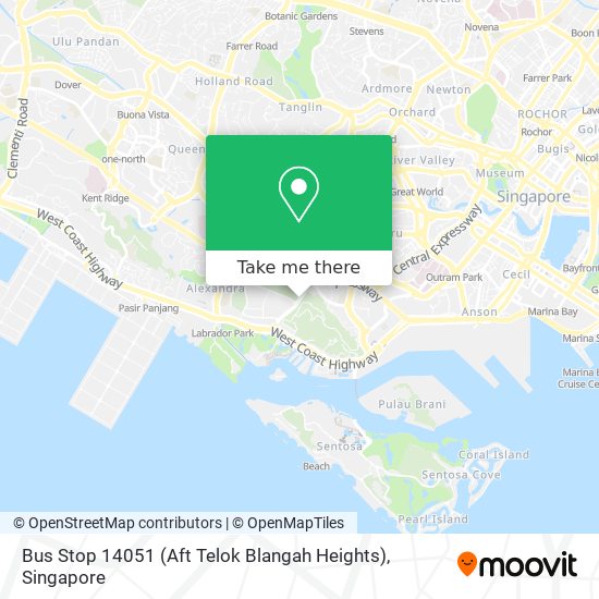 Bus Stop 14051 (Aft Telok Blangah Heights)地图