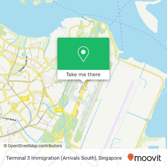 Terminal 3 Immigration (Arrivals South) map