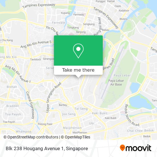 Blk 238 Hougang Avenue 1 map