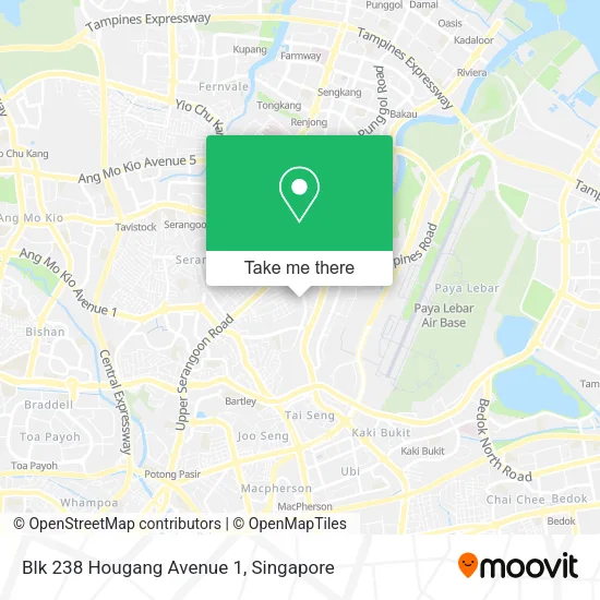 Blk 238 Hougang Avenue 1 map