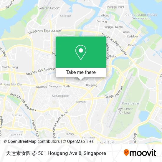 天运素食圆 @ 501 Hougang Ave 8地图