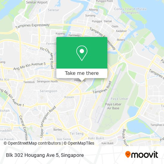 Blk 302 Hougang Ave 5 map