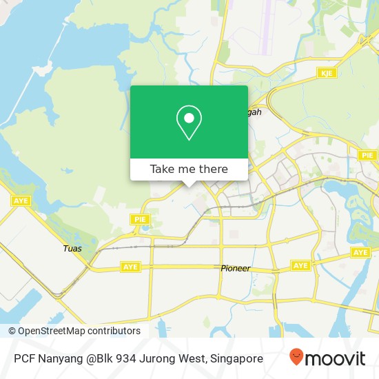 PCF Nanyang @Blk 934 Jurong West map