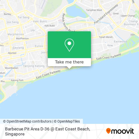 Barbecue Pit Area D-36 @ East Coast Beach map