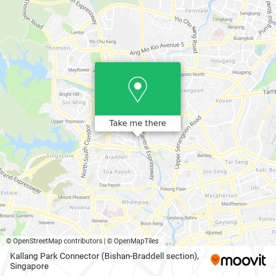Kallang Park Connector (Bishan-Braddell section) map