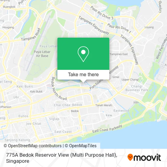 775A Bedok Reservoir View (Multi Purpose Hall) map