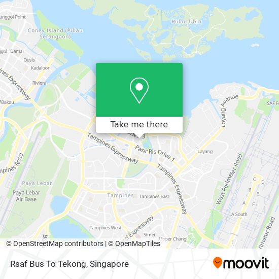 Rsaf Bus To Tekong map