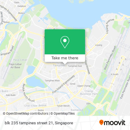 blk 235 tampines street 21 map