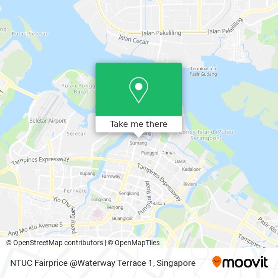 NTUC Fairprice @Waterway Terrace 1 map