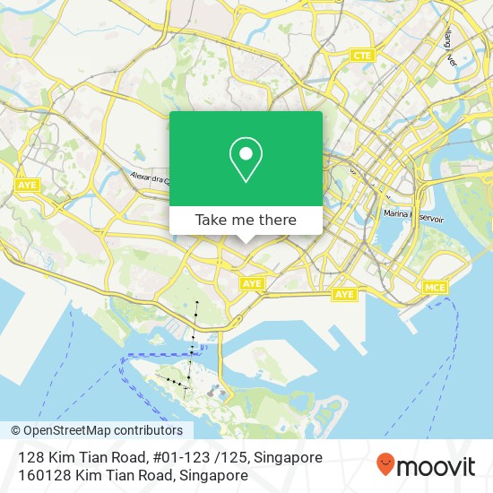 128 Kim Tian Road, #01-123 /125, Singapore 160128 Kim Tian Road map