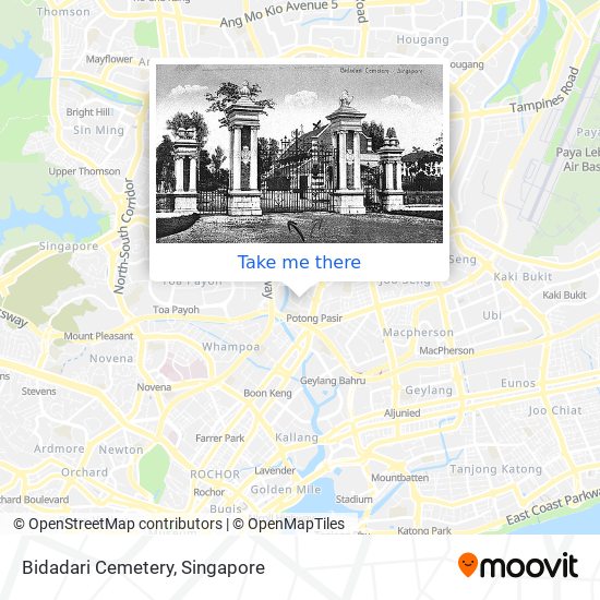 Bidadari Cemetery map