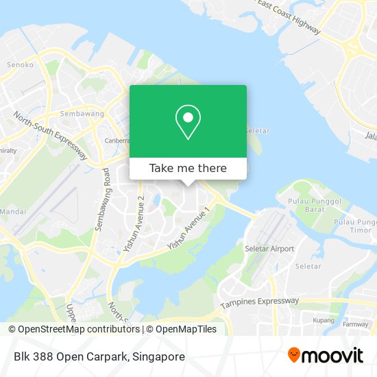 Blk 388 Open Carpark map