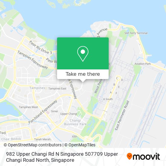982 Upper Changi Rd N Singapore 507709 Upper Changi Road North map