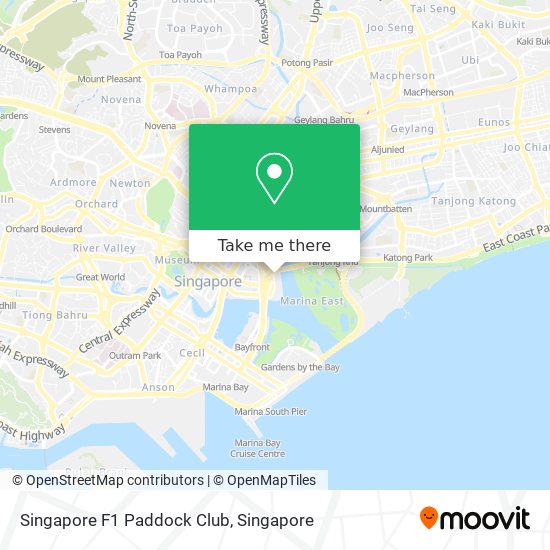 Singapore F1 Paddock Club map