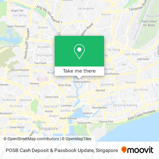 POSB Cash Deposit & Passbook Update map